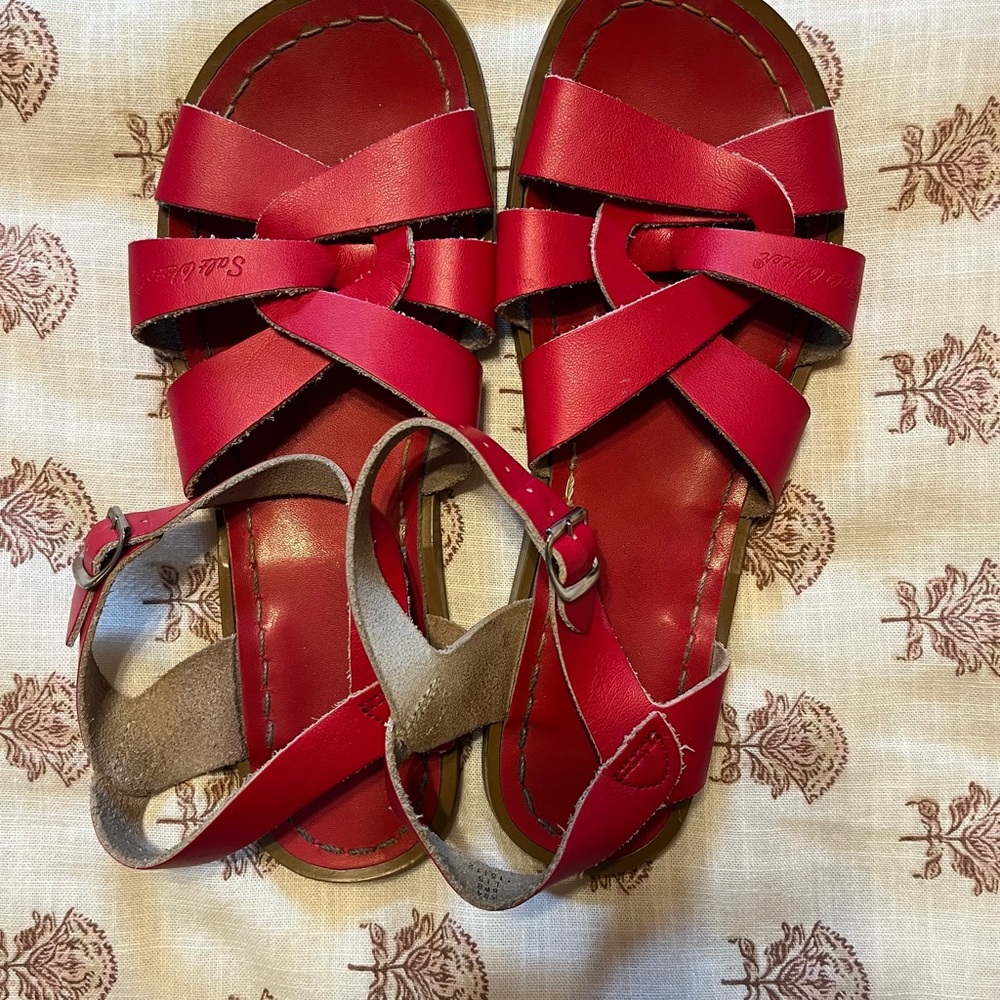 Red Saltwater Sandals for Women